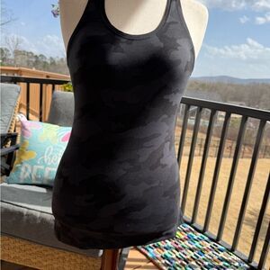Lululemon Cool Racer Back Black Camouflage Women's Tank Top